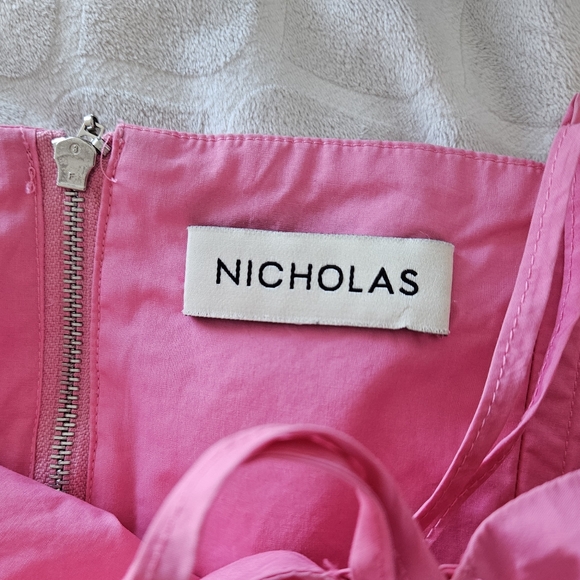 Nicholas Baylee Hot Pink Cotton Dress Sz 8 - Picture 4 of 6